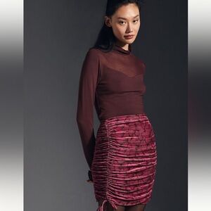 Anthropologie Ruched Skirt